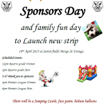 Sponsors & Family Fun Day Sat 18th April